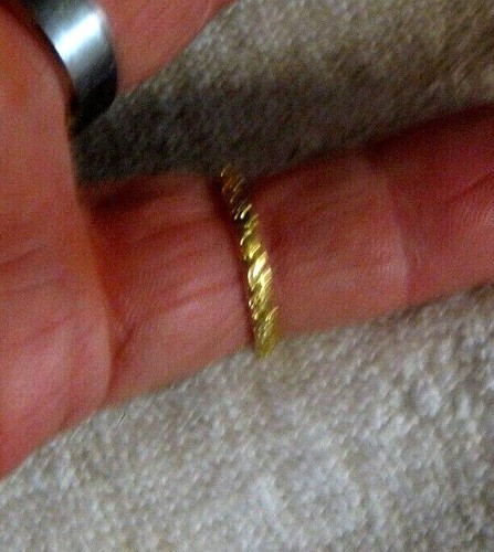 Vintage Messing Verlobungsring Band eigenständiges Design (Größe 6,5-7-7,25) - Bild 5 von 5