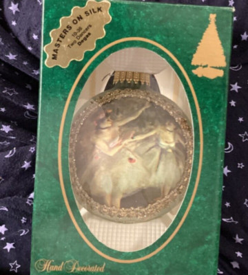Krebs Master's on Silk Christmas Ornament Two Dancers 