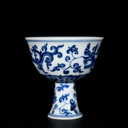A Pair Collectable Beautiful Chinese Hand Blue&white Porcelain Dragon Cup - Picture 3 of 9
