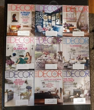 Elle Decor Magazine 2010 LOT OF 9 ISSUES Full Year! Back Issues Interior Design