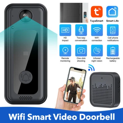 HANKS MINERALS Ring Video Doorbell HD 1080P Wireless Doorbell Advanced Motion Detection Camera