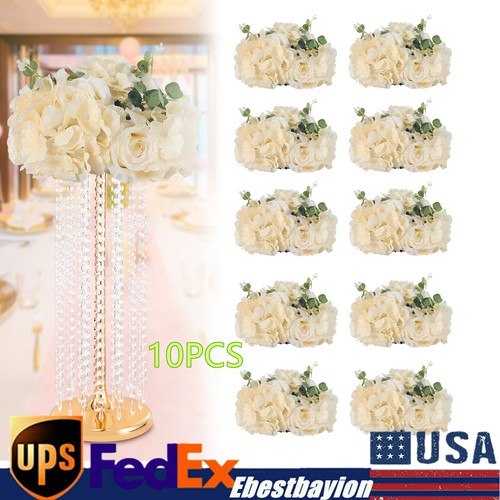 10Pcs Wedding Flower Balls Centerpieces Artificial Flower Ball Arrangement Decor