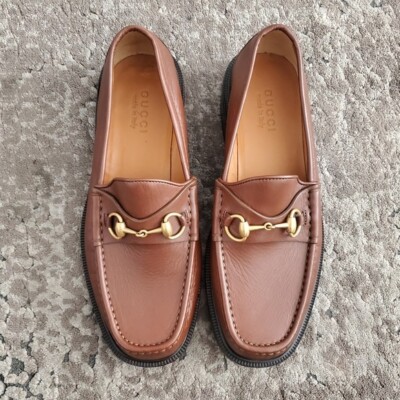 Gucci Calfskin Leather Slip-on Horsebit Loafers in Brown Sugar Size UK 8.5 GUCCI - 1953 Horsebit loafers | Leam Roma - Luxury Shopping  main image 3