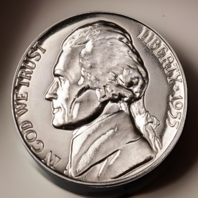 1955 Jefferson Nickel Gem Proof Coin, shipped quickly.