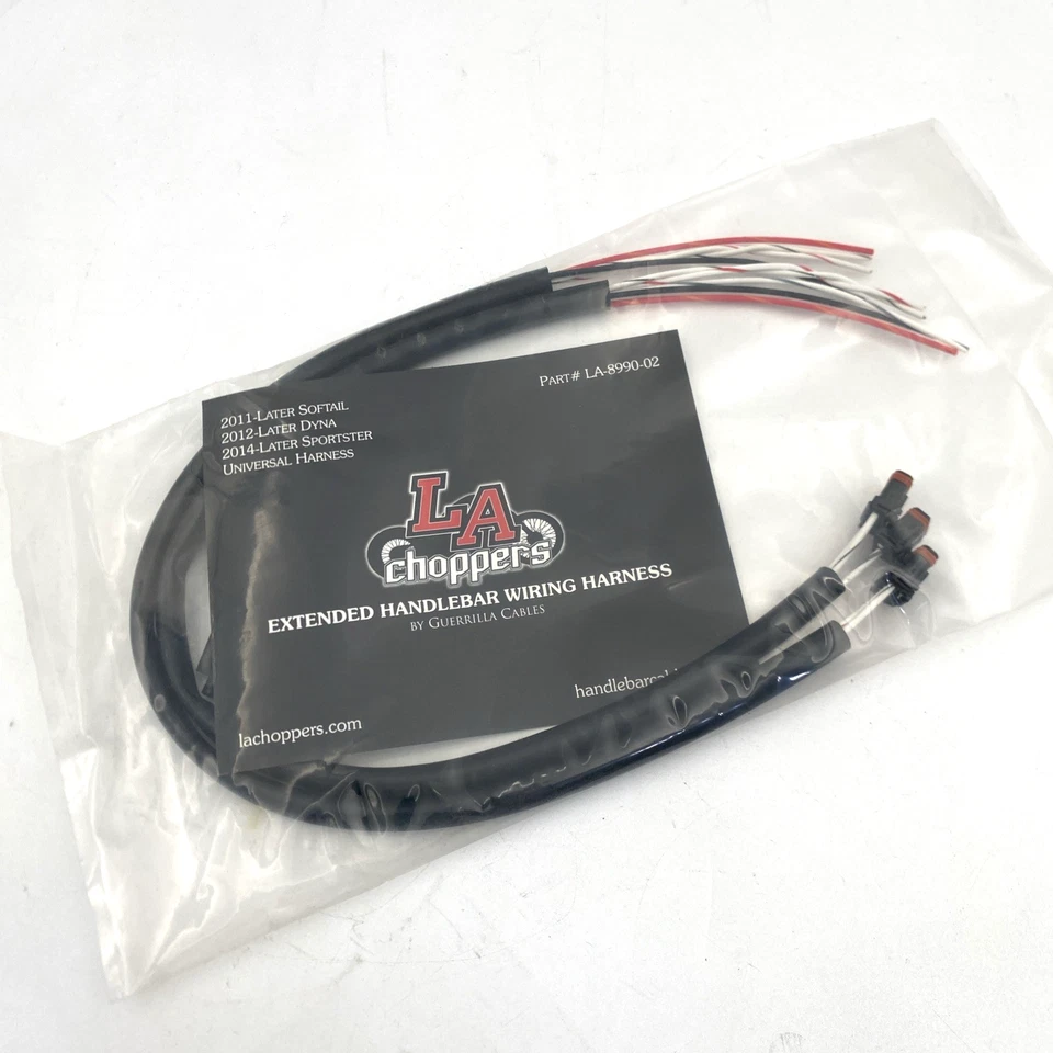 Kit de cableado de extensión de manillar LA Choppers LA-8990-02 Harley Touring Softail XL Foto 4 de 4