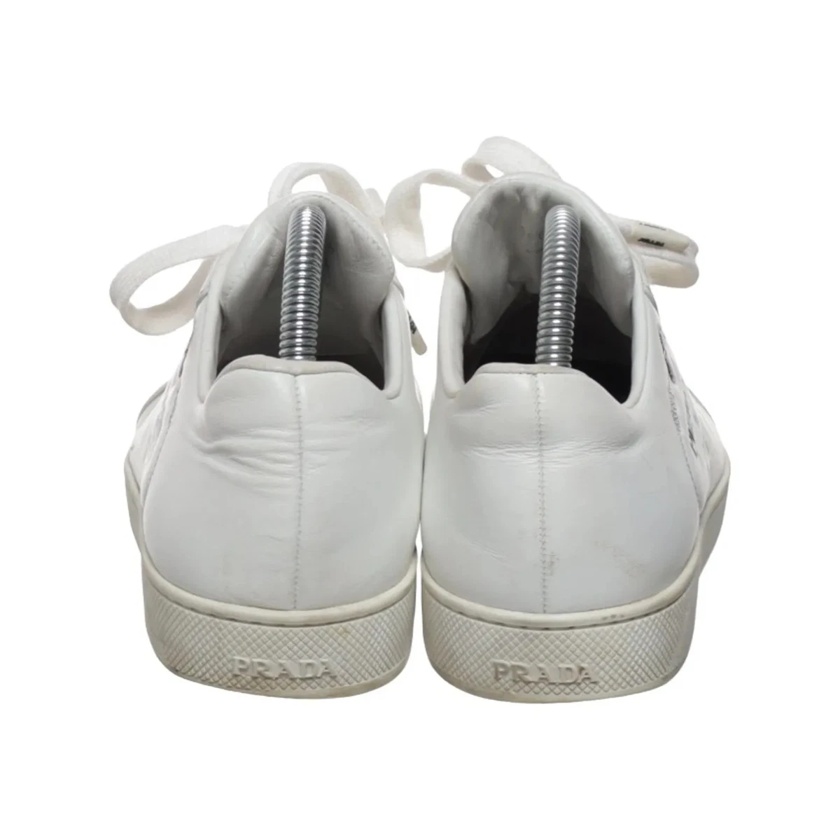 Prada, Sneaker, Größe: 38 1/2, Leder, Weiß, Damen #VJT