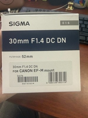 Sigma 30mm F1.4 DC DN Contemporary Canon EF-M Lens - Open Box