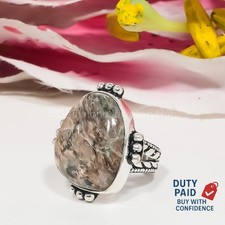 New Year Deal Genuine Russian Charoite Statement Ring Size 8 925 Sterling Silver