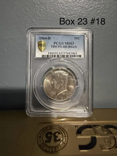 1964-D Kennedy PCGS MS63 TDO