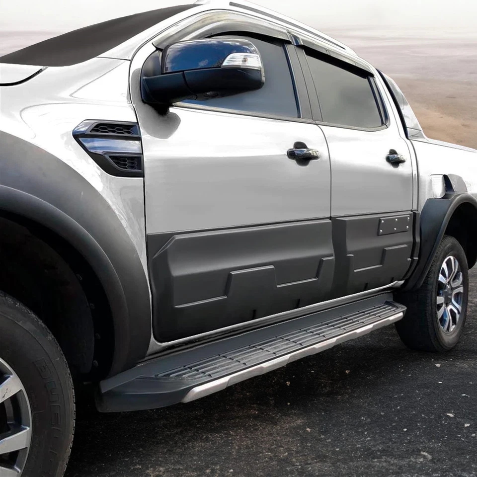 KIT PROTECTION PORTIÈRES SURDIMENSIONNÉES NOIRES POUR FORD RANGER T6 T7 T8 12-21 - Photo 4/4