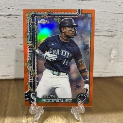 2025 Topps Holiday Julio Rodriguez Orange Chrome 25/25 Seattle Mariners
