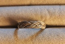 ARTISIAN STERLING SILVER THAILAND BRAIDED ETERNITY BAND RING SIZE 7 925