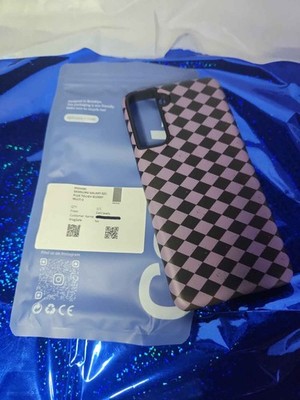 Samsung Galaxy S21 Plus Hard Glossy Purple Checkered Case