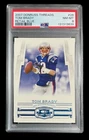 2007 donruss threads #26 tom brady; retail blue 248/350 holo foil PSA 8  RARE