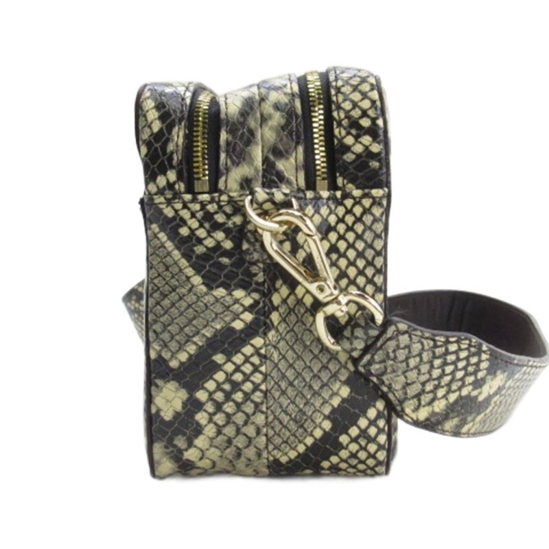 YONFA Ivory Python Pattern Square Shoulder Bag Wo… - image 2
