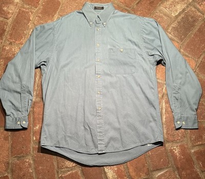 VTG The Arrow Company Men s Button Up Shirt Size 15 1/2 34/35 Long Sleeve Solid