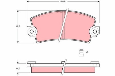 Bremsbelagsatz Scheibenbremse TRW GDB149 für 18 12 A310 MATRA 130 ALPINE 17 21 2