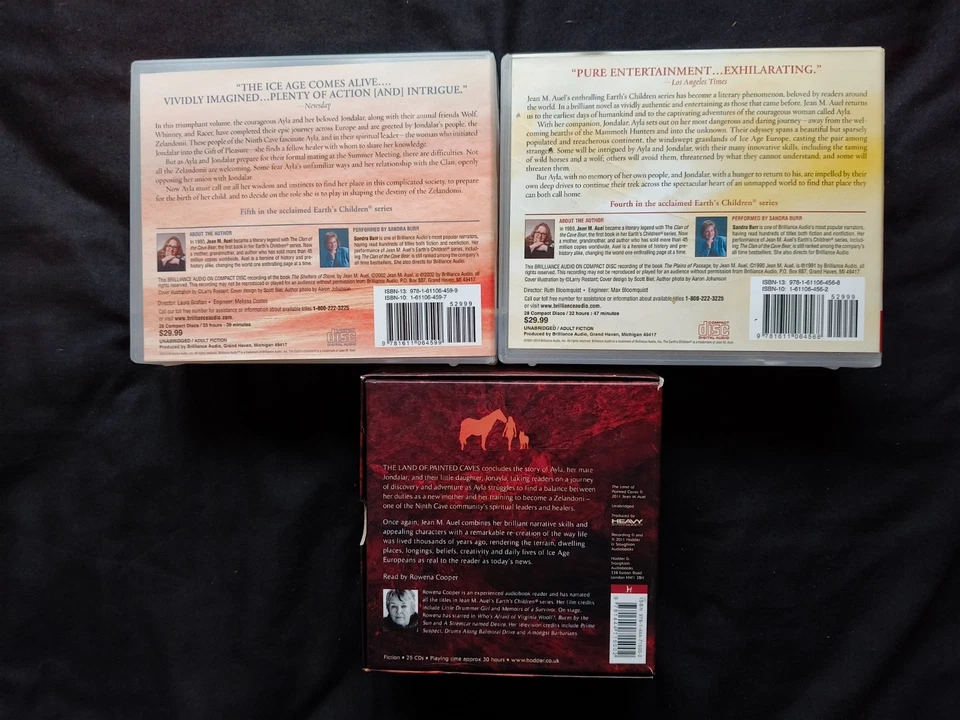 JEAN M AUEL - 3 X UNABRIDGED AUDIOBOOKS - INC SHELTERS OF STONE - Image 2 of 4