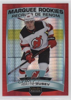 2019 O-Pee-Chee Platinum Marquee Rookies Red Prism Nikita Gusev Rookie RC 1fc5