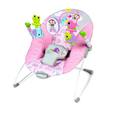 Pink Paradise Portable Baby Bouncer with Vibrating Infant Seat and -Toy Bar, Max