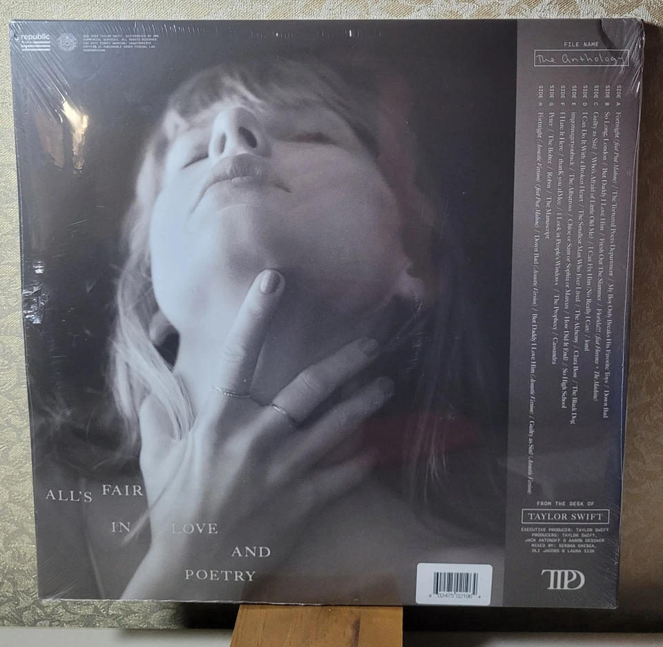 Taylor Swift, Tortured Poets Department: ANTHOLOGY (Vinyl, 4LP) -NEW Mnr Slv Dmg - Image 2 of 4