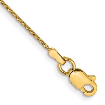 10K Gelbgold 1-1,75 mm Spiga Kette Halskette 7-30 Zoll Herren Damen