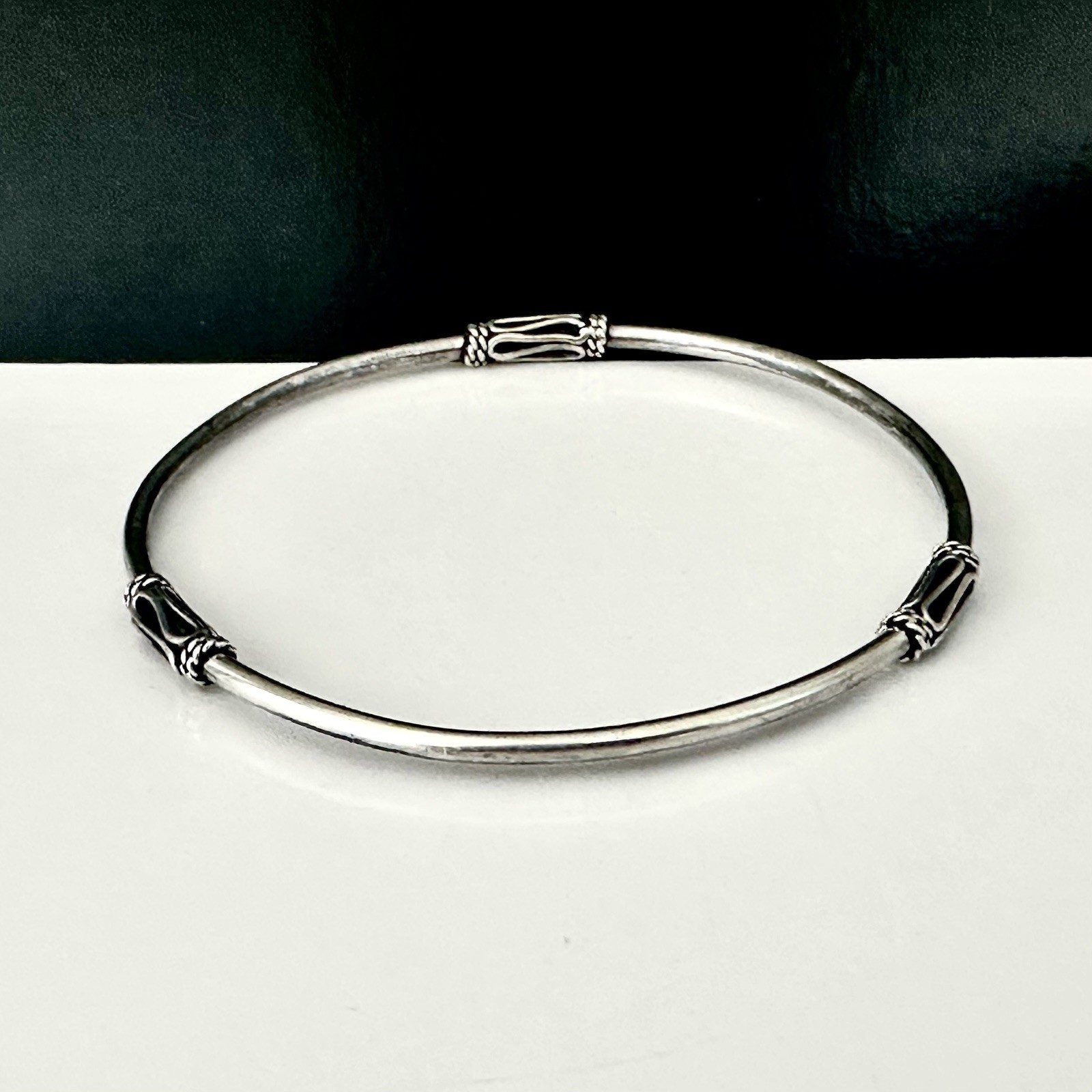 Vintage Sterling Silver 925 Stack Stacking Bracel… - image 6