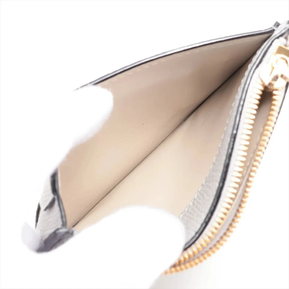 Monedero de cuero gris con logotipo Valextra Foto 4 de 4