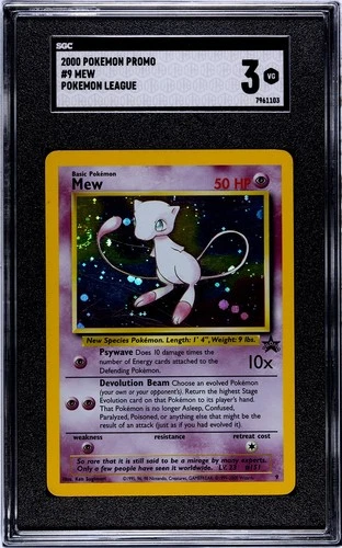Pokémon Wizards Black Star Promos #9 Mew SGC 3