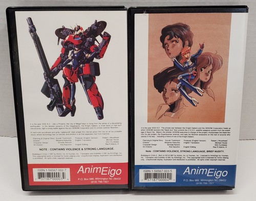 Bubblegum Crisis Complete Vol. 1 -8 VHS English Subtitled W/ Cyberpunk Classic - Picture 3 of 9