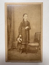 Antic CDV Signed Woman 1 Buckingham Palace Road London ca 1890s Vintage
