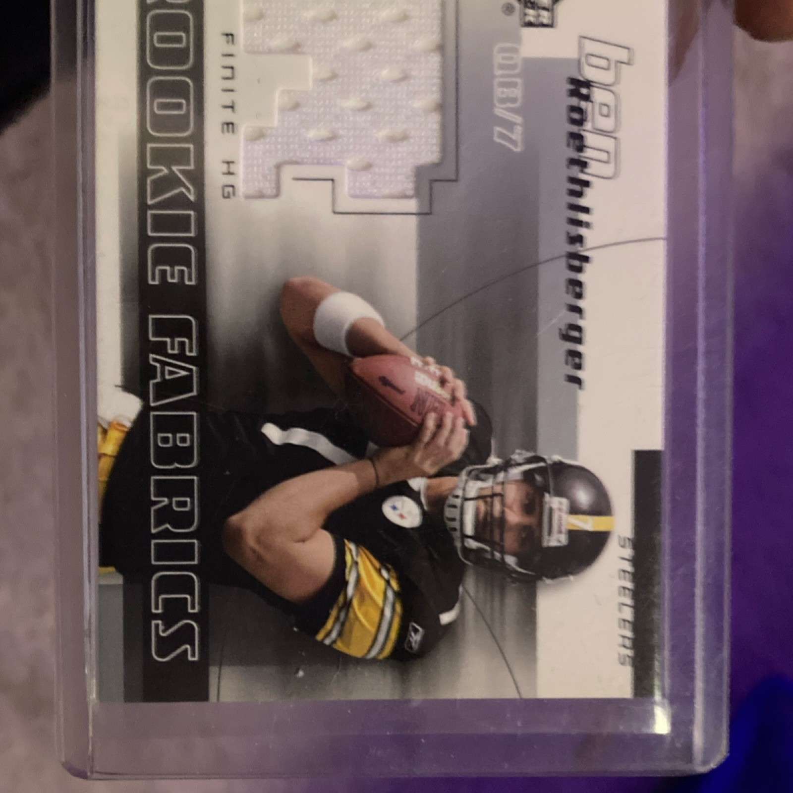 Ben Roethlisberger Upper Deck Finite HG Rookie Fabrics #FFRBR Rookie Fabrics