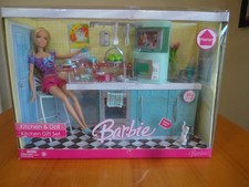 Mattel Barbie Kitchen Doll Kitchen Gift Set with Accessories 30 pc