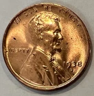 1938-D Lincoln Cent BU From Mint Roll - High Grade Coin w/ Carbon Spots #41