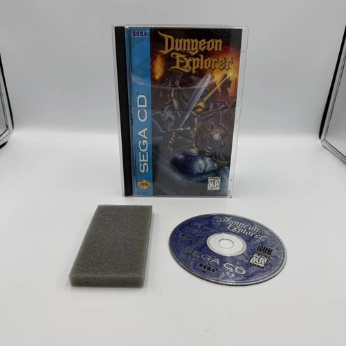 Dungeon Explorer Sega CD Case Foam Spacer & Disc Tested