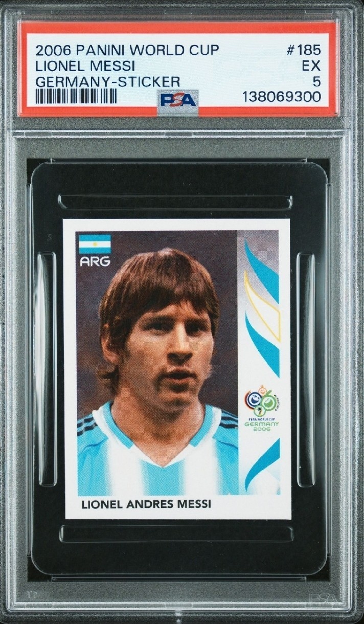 2006 Panini World Cup Germany Sticker #185 Lionel Messi PSA 5