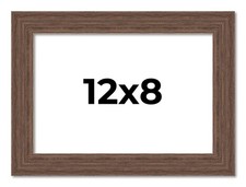 12x8 Frame Brown Barnwood Picture Frame Modern Photo Frame UV Acrylic, Acid Free
