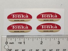 Tonka Vintage Oval Logo Sticker 1965 To 1969, Size 1.5 Inch Mighty Tonka