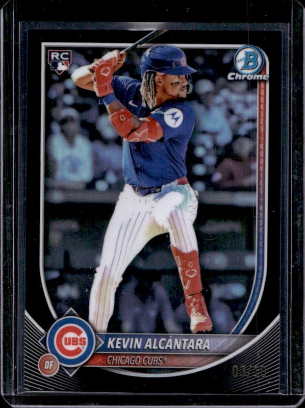 2025 Bowman Chrome Kevin Alcantara RC Black Refractor Rookie #/10 Cubs