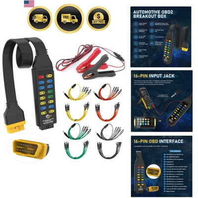 #ad #ad OBDII Protocol Detector Breakout Box Automotive Diagnostic Tool 16 Pin CAN Fa... $64.96