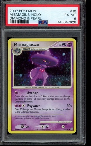 2007 Mismagius #10 Pokemon Diamond & Pearl Holo PSA 6