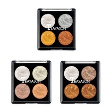 4 Color Waterproof Matte Bronzer Eyeshadow Palette Glow Boosting Powder Cake
