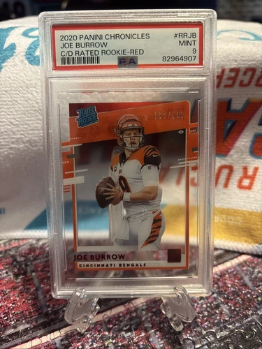 2020 Panini Chronicles - Clearly Donruss Rated Rookie Joe Burrow #RR-JB Red /199