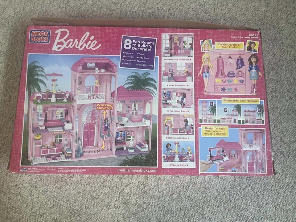 Barbie MEGA BLOKS Luxury Mansion-With Directions Booklet. Complete set - Image 2 of 2