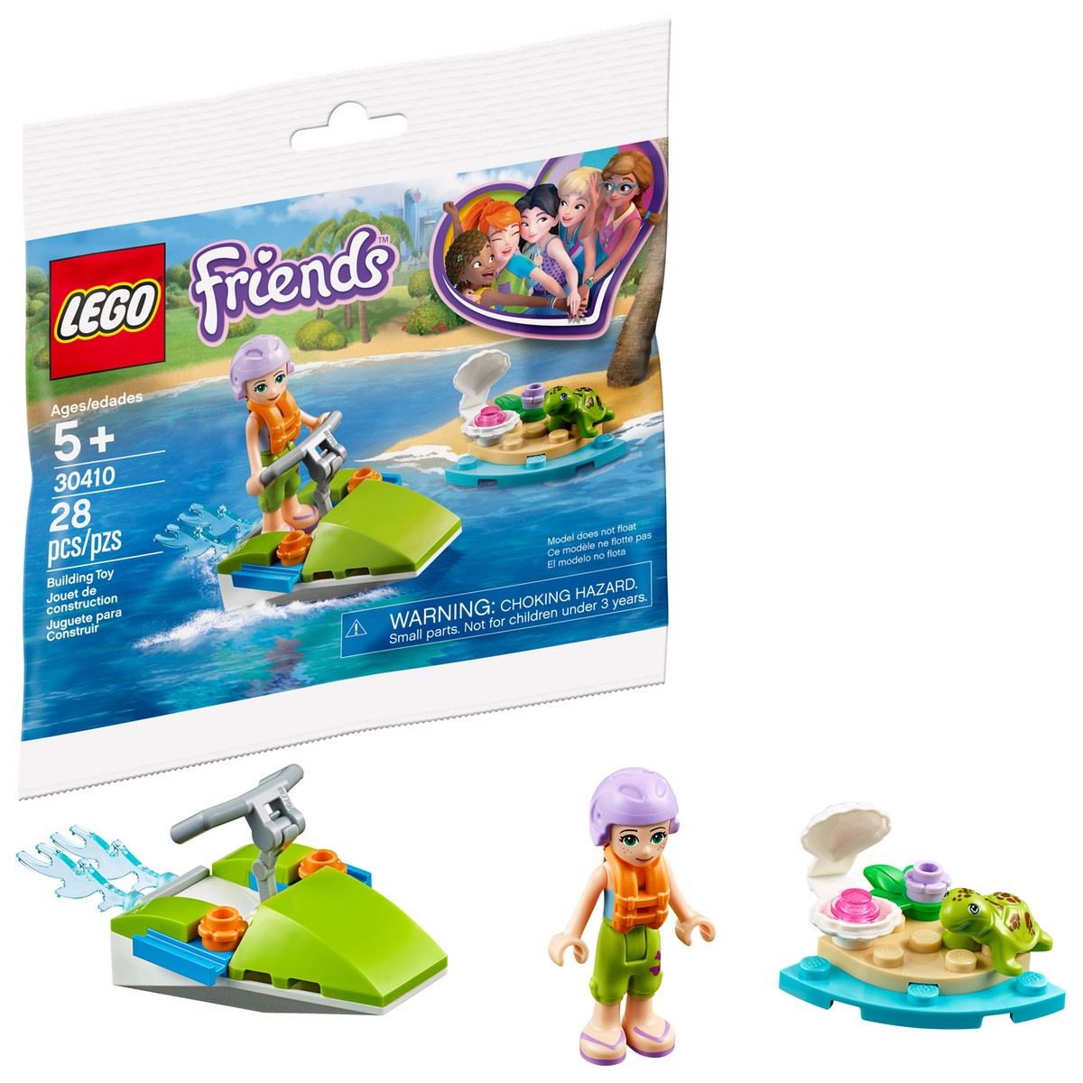Lego Friends #30410 Mia's Water Adventure Jet Ski - 28 Pieces