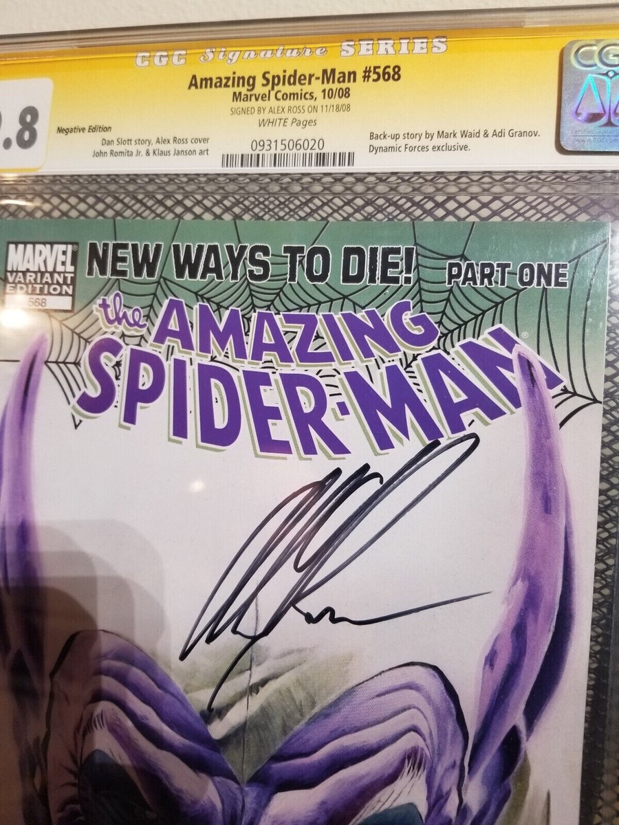 Amazing Spider-Man 568 CGC 9.8 Variant Alex Ross Negative Goblin