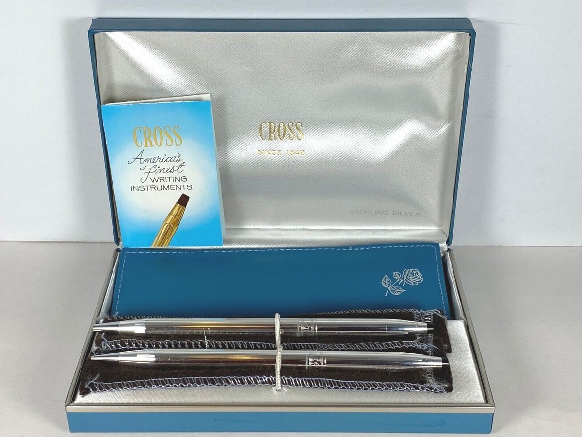 CROSS VINTAGE STERLING SILVER BALLPOINT PEN/PENCIL (WOMANS ROSES