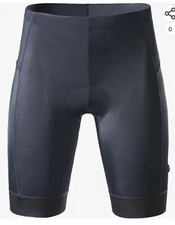 Rion Women's Large Black 4D Padded Cycling Shorts Compression Biker Underpants 