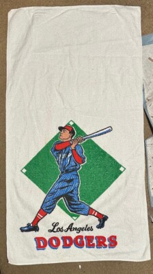 Vintage 1958 Royal Terry California LA Dodgers Baseball Beach Bath Towel RARE