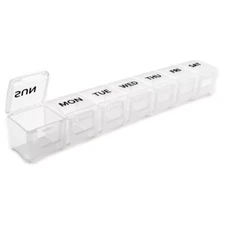Clear Extra Large Weekly Pill Box Organizer 7 Day Jumbo Pill Case